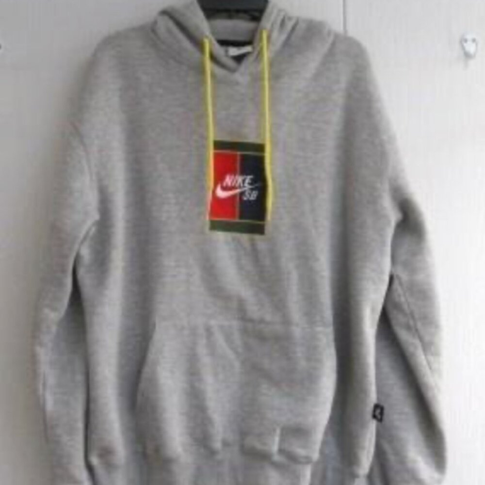 Nike SB GFX Hoodie "Dark Grey Heather / Pollen" SZ-L
